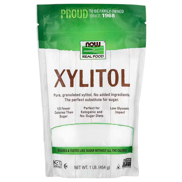 NOW Foods Xylitol 100% Pure 454g – Natural Keto Sweetener | Low Carb Sugar Substitute for Diabetics, Baking; Coffee