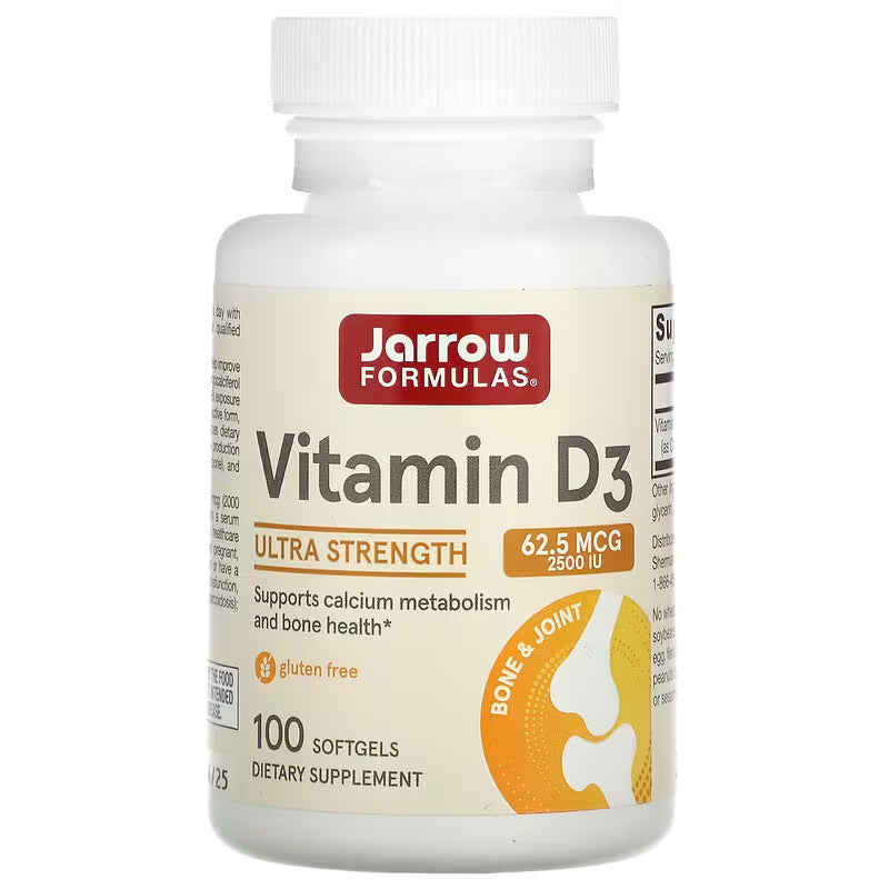 Vitamin D3 – 2500 IU / 5000 IU (100 Softgels) – Jarrow Formulas