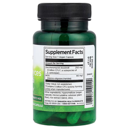 Saccharomyces Boulardii Probiotic, 30 Veg Caps, Swanson supplement by Swanson – product image