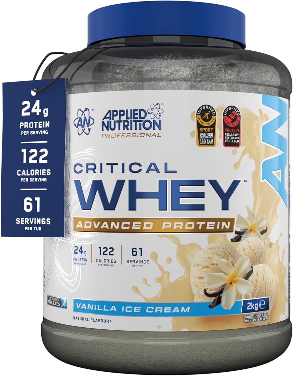 Applied Nutrition Critical Whey Protein Powder – 24g Protein, BCAAs & Glutamine | Muscle Growth & Recovery | 2kg - United Vitamins
