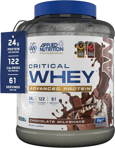 Applied Nutrition Critical Whey Protein Powder – 24g Protein, BCAAs & Glutamine | Muscle Growth & Recovery | 2kg - United Vitamins