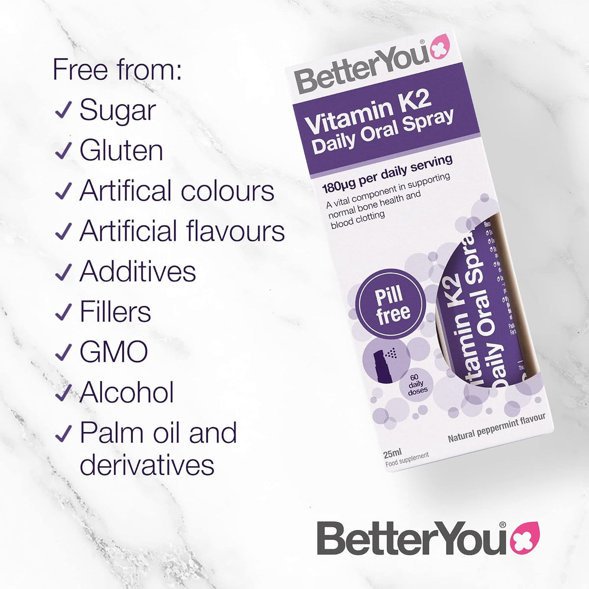 Vitamin K2 Oral Daily Oral Spray - BetterYou - United Vitamins