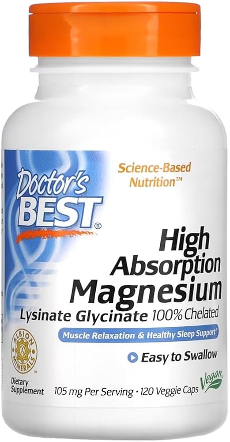Doctor's Best High Absorption Magnesium 105mg | 100% Chelated TRAACS® | Starter & Maintenance Dose - United Vitamins