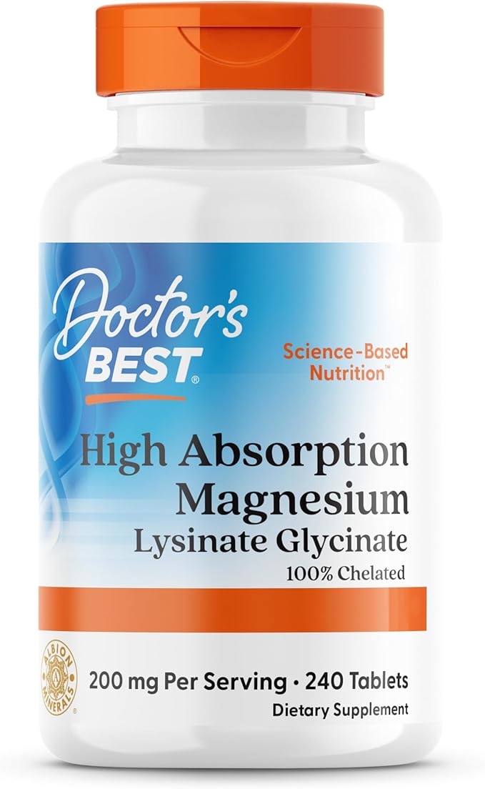 Doctor's Best High Absorption Magnesium 200mg | 100% Chelated TRAACS® | Muscle, Energy & Nervous System Support - United Vitamins