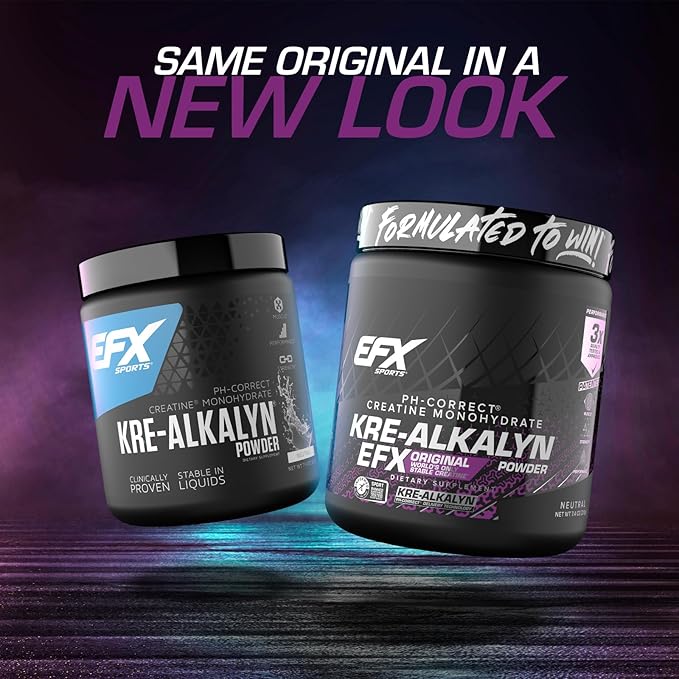 EFX Sports Kre - Alkalyn Powder – pH - Correct Buffered Creatine for Strength, Power & Performance | 220g - United Vitamins