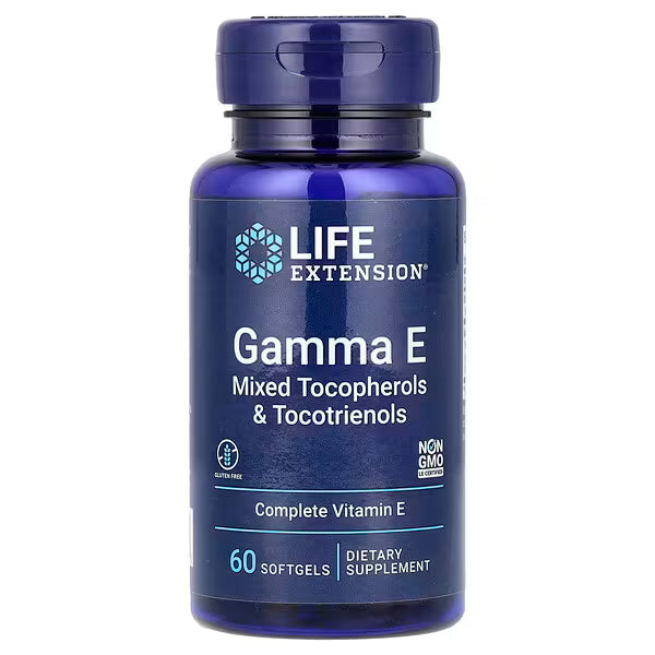 Life Extension Gamma E Mixed Tocopherols and Tocotrienols 60 Softgels – Full Spectrum Vitamin E Antioxidant Supplement UK