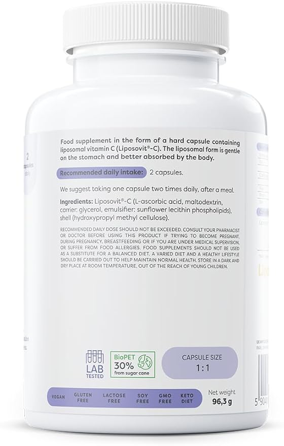 Liposomal Vitamin C, Osavi – High Absorption Immune &amp; Collagen Support, 60 Vcaps - United Vitamins