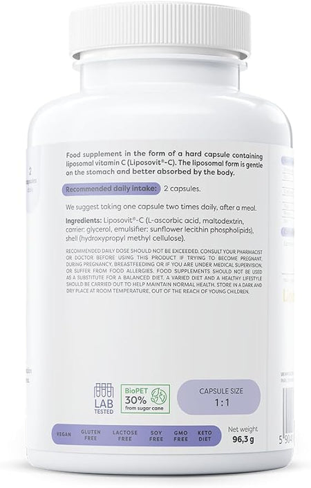 Liposomal Vitamin C, Osavi – High Absorption Immune &amp; Collagen Support, 60 Vcaps - United Vitamins