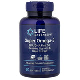 Life Extension Super Omega-3 EPA/DHA with Sesame Lignans and Olive Extract – 60 Softgels – Heart, Brain & Joint Support Supplement UK