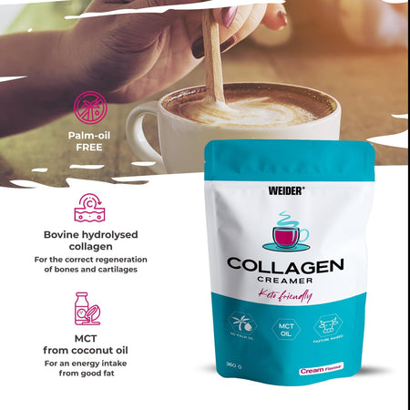 Weider Collagen Creamer 360g – Grass Fed Collagen + MCT Powder - United Vitamins